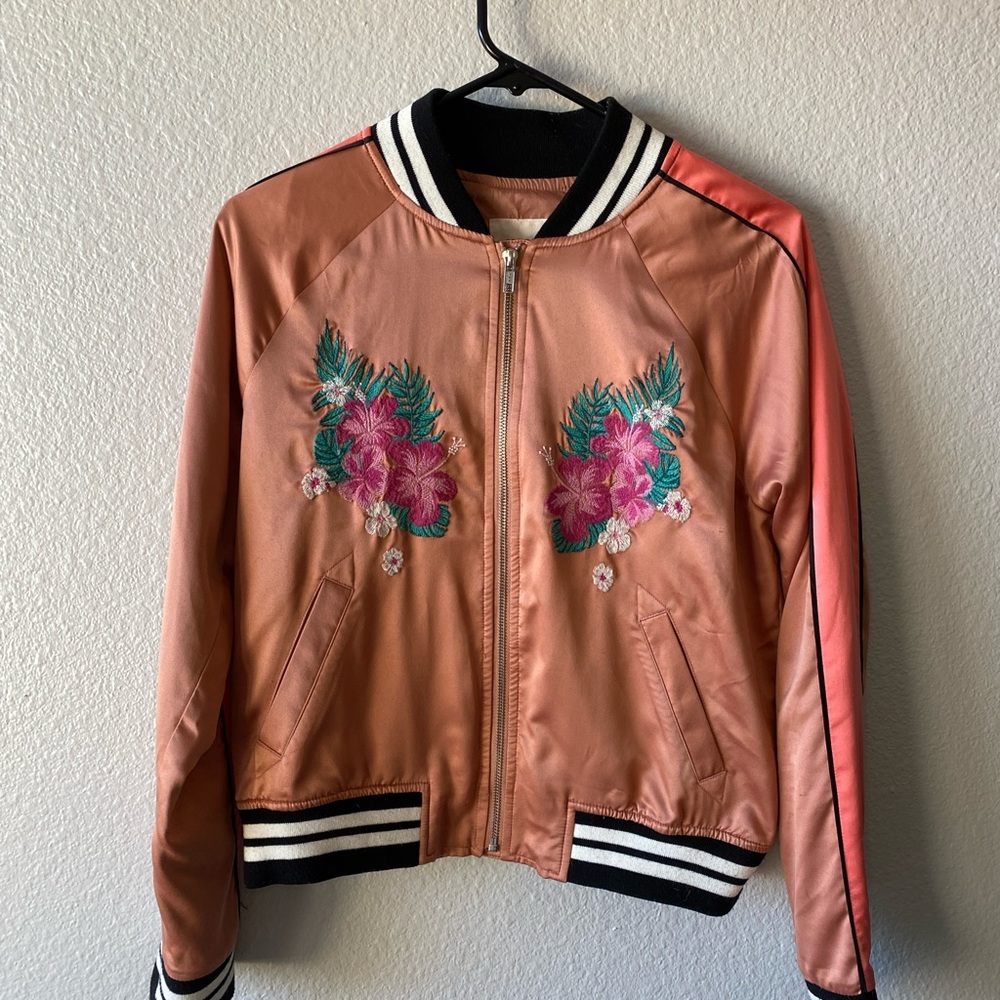 Mossimo ‘Vintage’ Style Tropical Bomber Jacket